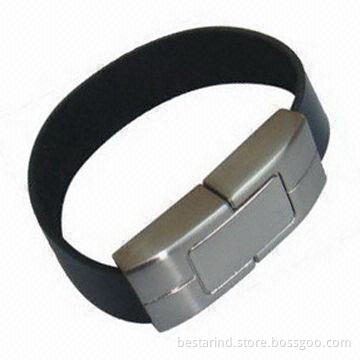 Real Leather Bracelet USB Flash Drive with Customized Logo/Color/Pack